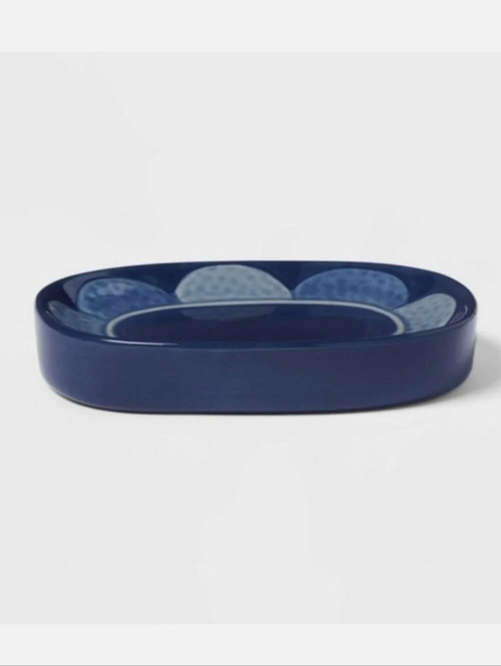 Opalhouse Jungalow NWT Ceramic Floral Soap Dish In Blue Bathroom Kitchen